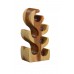 6 Bottle Sculptured Wood Wine Rack 