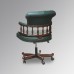 Saloon Bar Stool in Chestnut Colour & Oxblood Faux Leather