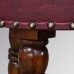 Saloon Bar Stool in Chestnut Colour & Oxblood Faux Leather