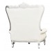 Throne Chair – Silver Lazarus Double Chair - Silver Frame upholstered in Faux White Leather