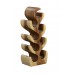  8 Bottle Sculpturer Wood Wine Rack 