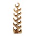 12 Bottle Sculptured Wood Wine Rack 
