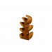 6 Bottle Sculptured Wood Wine Rack 