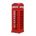 Drinks Cabinet - Iconic BT Telephone Box Style Bar in Pillar Box Red - Mini