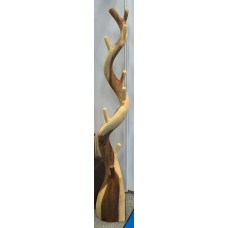 Sculptured Tree Trunk  Coat Rack with Tree Root Base